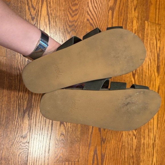 Beek Tody Mule in Moss Green Suede Leather Fisherman Sandals size 10 Worm Once - Picture 9 of 9